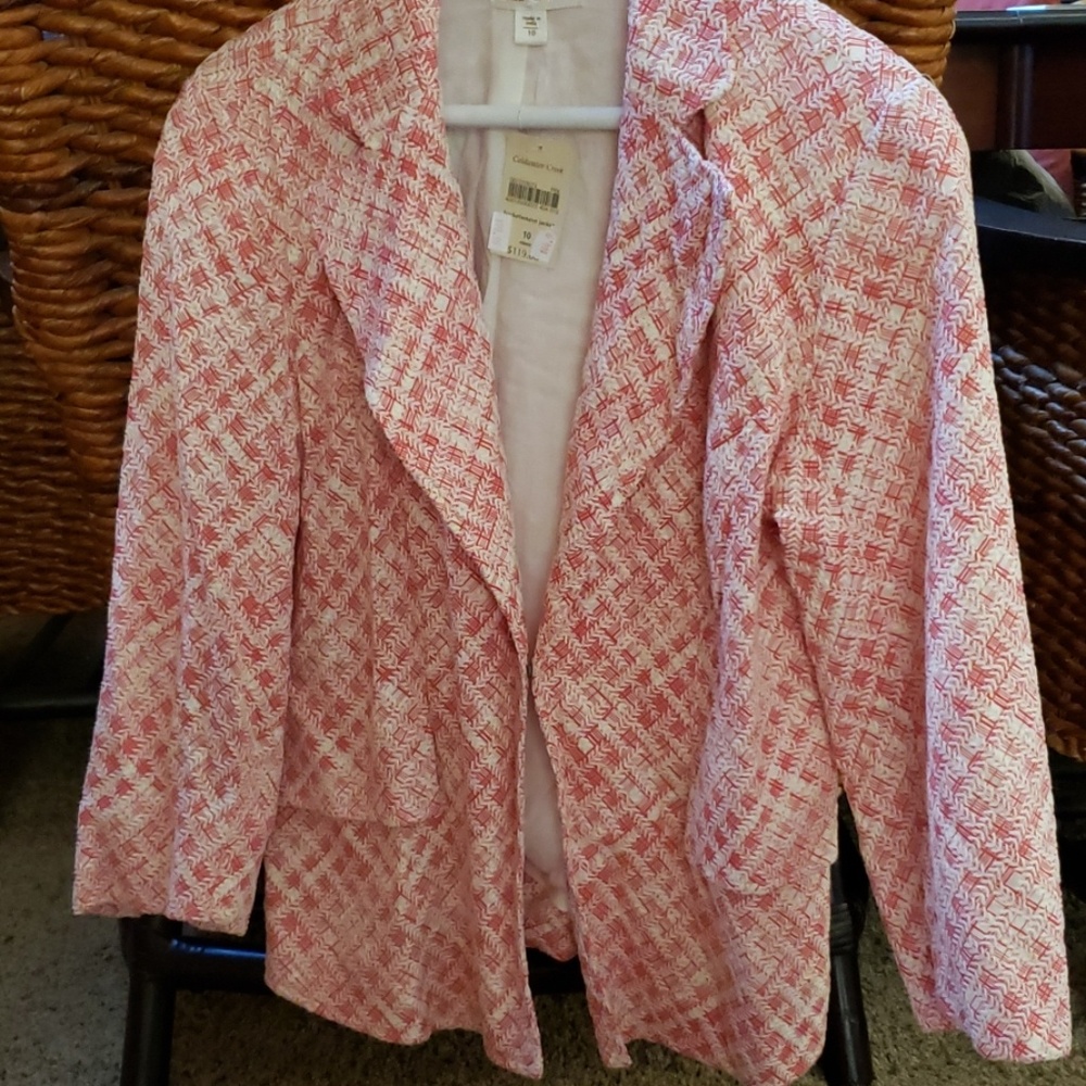Red and White Coldwater Creek Blazer